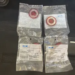 EATON 10250TC53 PUSH PULL LENS RED EMERGENCY STOP (LOT OF 4)