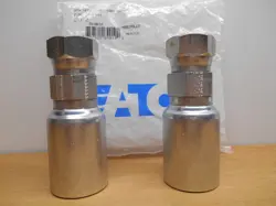 LOT OF 2 EATON WEATHERHEAD 16U-612 HYDRAULIC HOSE COUPLING HOSE