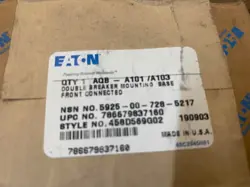 EATON AQB-A101/A103 DOUBLE BREAKER MOUNTING BASE FRONT CONNECTED