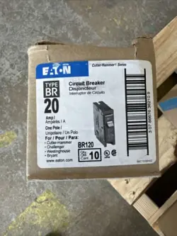 EATON BR120 CIRCUIT BREAKER 20A 1P 120/240V