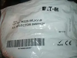 EATON M22S-WLKV-R RED ILLUMINATED SELECTOR SWITCH