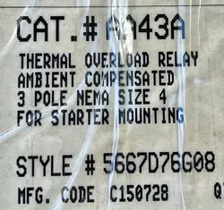 THERMAL OVERLOAD