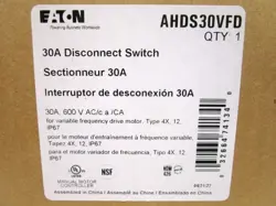 EATON AHDS30VFD DISCONNECT