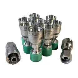LOT OF 10 EATON AEROQUIP 1AA8FR8 FITTING, STRAIGHT, 1/2 HOSE, 13/16-16 ORS NEW