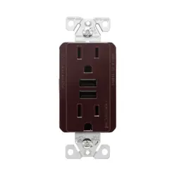 RECEPTACLE 15A/125V BROWN
