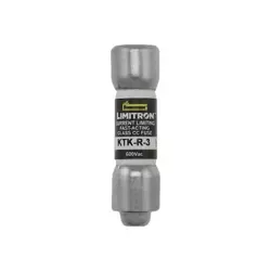 EATON BUSSMANN KTK-R-3 CC CLASS, FAST-ACTING, 3A, 600V AC, NON-INDICATING