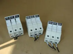 LOT OF 3 EATON BUSSMANN CHCC FUSE HOLDERS 600V 30A 3POLE