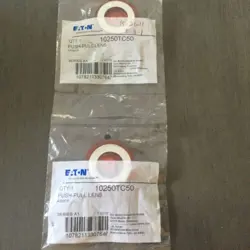 EATON PUSH-PULL LENS AMBER LOT OF 2 (LQS03F)