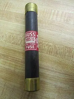EATON BUSSMANN NOS-15, 15AMP 600V NORMAL BLOW CLASS K5 & H CARTRIDGE FUSE