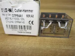 CUTLER HAMMER D7PR4A1 EATON POWER RELAY