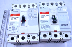 EATON LOT OF 3 INDUSTRIAL CIRCUIT BREAKER 200A 240VAC 125VDC 3 P, ED 65K ED3200