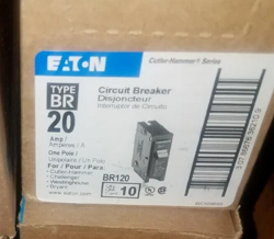 EATON BR120 CIRCUIT BREAKER 20A 1P 120/240V   ***NEW IN BOX 10 PACK***