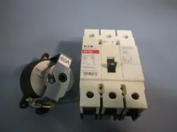 EATON 60A 3-POLE CIRCUIT BREAKER W/ACCESSORY GD22K