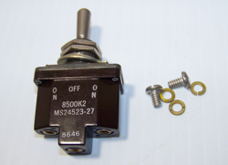 EATON CUTLER-HAMMER 8500K2 MS24523-27 115VAC  MOMENTARY TOGGLE SWITCH ON-OFF-ON