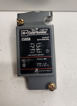 NEW NO BOX! EATON CUTLER-HAMMER SER.A2 2NO-2NC LIMIT SWITCH BODY E50SB