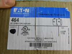 EATON COOPER CROUSE HINDS 464 SET SCREW TYPE COUPLING 1-1/2
