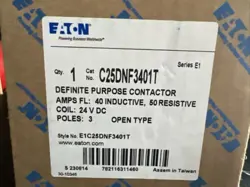 EATON C25DNF3401T DEFINITE PURPOSE CONTACTOR