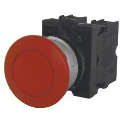EATON M22M-DP-R-K11 NON-ILLUMINATED PUSH BUTTON, 22 MM, 1NO/1NC, RED