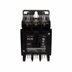 EATON C25DND315T DEFINITE PURPOSE CONTACTOR 15A 24VAC COIL