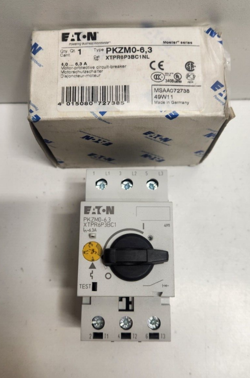 NEW IN BOX! EATON 4-6.3A 600V MTOOR PROTECTOR/CIRCUIT BREAKER PKZM0-6.3