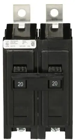 EATON BAB2050 QUICKLAG 50A 2-POLE THERMAL-MAGNETIC CIRCUIT BREAKER, 240V