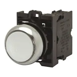 EATON M22-DRL-W-K10-W PUSH BUTTON, 22.5 MM, 1NO, WHITE