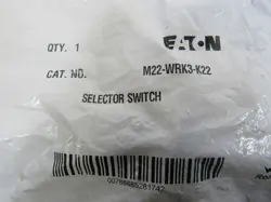 EATON NSB M22-WRK3-K22 SELECTOR SWITCHES NON-ILLUMINATED 2NO 2NC 3 POSITION EA W