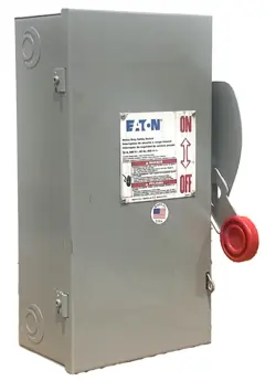 EATON DH261UGK NON-FUSIBLE DISCONNECT HEAVY DUTY 30A 600V NEMA 1 2P 1PH