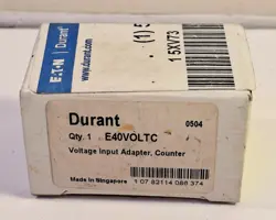 1 NEW EATON/DURANT E40VOLTC VOLTAGE COUNTER ADAPTER NIB ***MAKE OFFER***