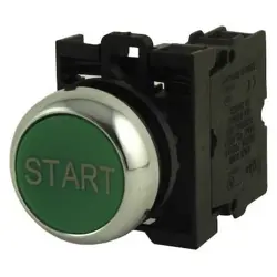 EATON M22M-D-G-GB1-K10 NON-ILLUMINATED PUSH BUTTON, 22 MM, 1NO, GREEN