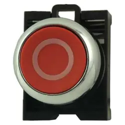 EATON M22M-D-R-X0-K01 NON-ILLUMINATED PUSH BUTTON, 22 MM, 1NC, RED