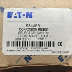 EATON/CUTLER HAMMER E34VFB SELECTOR SWITCH OPERATOR 2 POS MAINTAINED, NEW