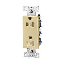 EATON TR1107V RCPT TR DECO DPLX 15A 125V IVORY