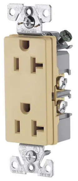 EATON 6352V-BU EWD 6352V-BU RECP DECO DUP 20A 125V