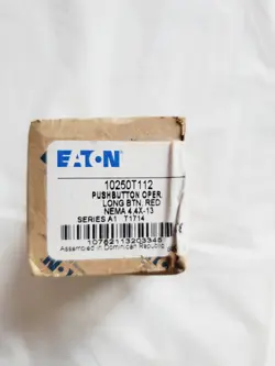 NEW IN BOX - EATON 10250T112, PUSHBUTTON, 30MM DIAMETER, EXTENDED MOUNTING