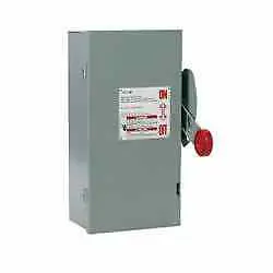 EATON HEAVY DUTY NON-FUSIBLE SAFETY SWITCH 600VAC 60A 25HP 60HP TPST