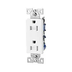 EATON TR1107W TAMPER RESISTANT DECORATOR RECEPTACLE 15A 125V NEMA 5-15R