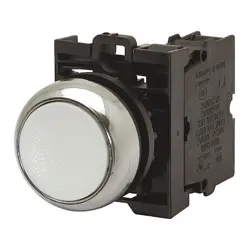 EATON M22-DL-W-K11-W PUSH BUTTON, 22.5 MM, 1NO/1NC, WHITE