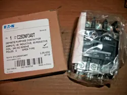 EATON C25DNF340T 24V COIL 3 POLE 40A/50A CONTACTOR -3 AVAILABLE