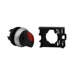 NEW EATON M22-WRLK3-R ILLUMINATED SELECTOR SWITCH RED 3 POSITION MAINTAINED 22.5
