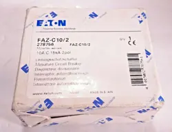 EATON MOELLER FAZ-C10/2 CIRCUIT BREAKER DIN MOUNT 2P 10A 277/480VAC 278756