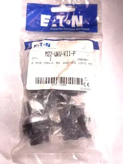 EATON MOELLER M22-WKV-K11-P 2 POS SELECTOR SWITCH MOMENTARY 1NO/1NC - 8 AVAIL