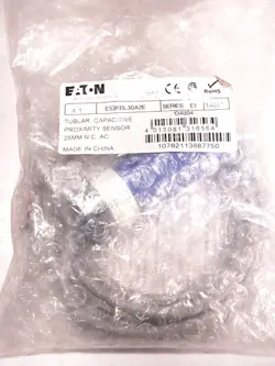 EATON E53KBL30A2E TUBULAR CAPACITIVE PROXIMITY SENSOR 25MM 20-250VAC NC 134804