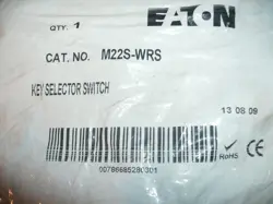 EATON M22S-WRS KEY SELECTOR SWITCH - 2 AVAILABLE