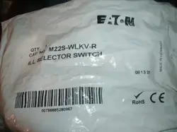 EATON M22S-WLKV-R RED ILLUMINATED SELECTOR SWITCH - 8 AVAILABLE
