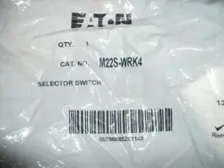 EATON M22S-WRK4 SELECTOR SWITCH - 2 AVAILABLE