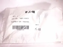 EATON MOELLER M22-D-S-K11 PUSH BUTTON SWITCH BLACK FLUSH MOMENTARY 1NO/1NC