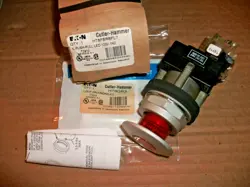 EATON CUTLER HAMMER HT8FBRBFL7 120V LED RED 1NC PUSH-PULL MUSHROOM HEAD BUTTON