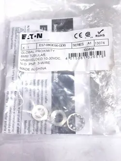 EATON E5708GE06GDB GLOBAL PROXIMITY SENSOR 8MM NO PNP 10-30VDC 135858