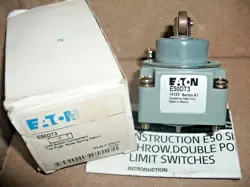 EATON E50DT3 LIMIT SWITCH HEAD TOP PUSH ROLLER SPRING RETURN